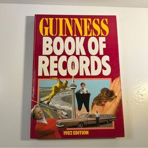 Guinness Records Book 1981- Bold Red and Yellow Hardcover